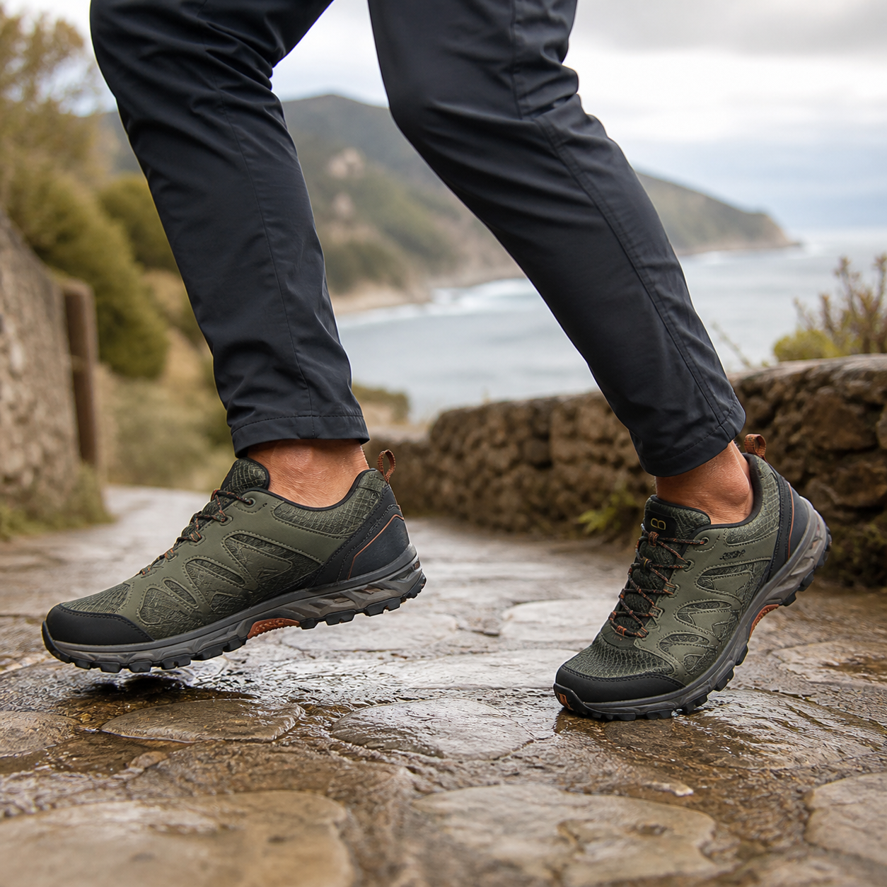 Scarpa trail verde scuro